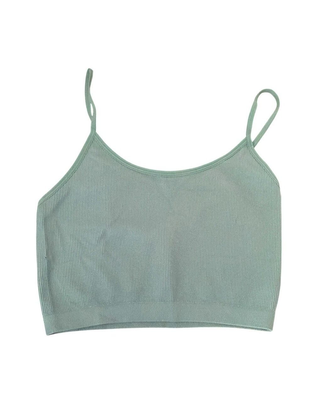 Bozzolo Blue Green Ribbed Camisole Small Medium